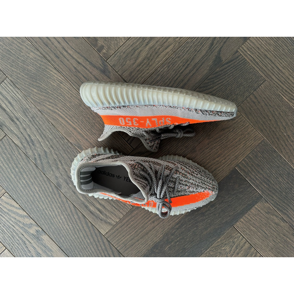 Men's Adidas Yeezy Boost 350 V2 Sneakers Size 6.5 Gray & Orange
